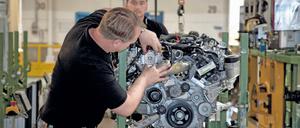 Bald Geschichte: Die Produktion eines Dieselmotors im Berliner Mercedes-Werk. 