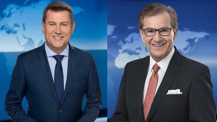 Der alte und der neue Chefsprecher der "Tagesschau". Jens Riewa (links) löst Jan Hofer ab, der Ende des Jahres in den Ruhestand geht. 