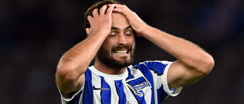 Nicht zu fassen. Lucas Tousart und Hertha BSC waren bei der Niederlage gegen Eintracht Frankfurt selbst ein bisschen erschüttert von ihrem Auftritt.