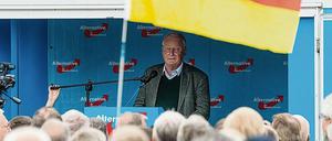 Für rechtes Gedankengut empfänglich: In Bautzen holte die AfD bei der Landtagswahl 2019 die meisten Zweitstimmen. Im Bild Alexander Gauland, inzwischen Ehrenvorsitzender der Partei, bei einer Kundgebung auf dem Bautzener Kornmarkt. 