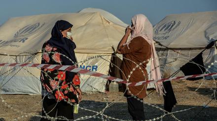 Das neue Flüchtlingslager Kara Tepe auf der griechischen Insel Lesbos. 