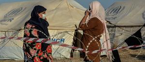 Das neue Flüchtlingslager Kara Tepe auf der griechischen Insel Lesbos. 