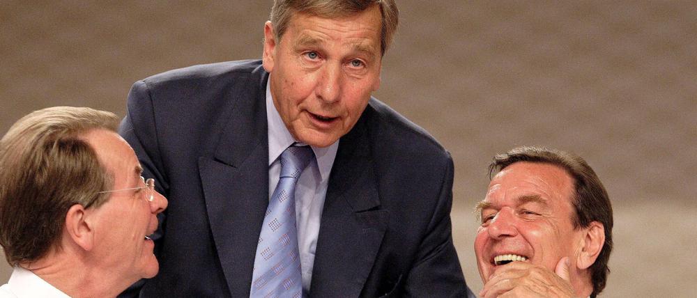 Agenda-Architekten: Gerhard Schröder im Gespräch mit Wolfgang Clement und Franz Müüntefering