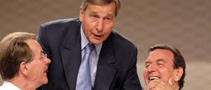 Agenda-Architekten: Gerhard Schröder im Gespräch mit Wolfgang Clement und Franz Müüntefering