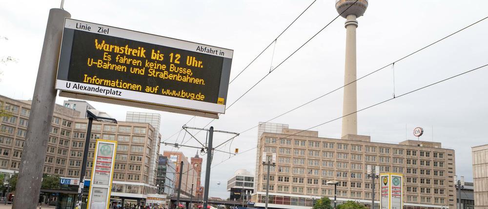 Neun Stunden lang wurde die BVG in Berlin am Dienstag bestreikt.