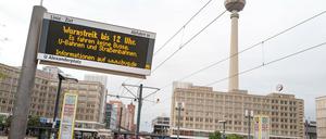 Neun Stunden lang wurde die BVG in Berlin am Dienstag bestreikt.