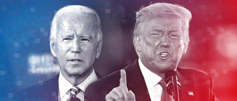 Der Demokrat Joe Biden und der republikanische US-Präsident Donald Trump.