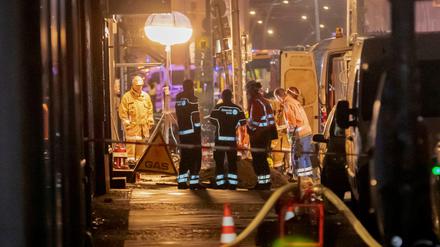 Die Gasag musste den Boden der Brunnenstraße aufgraben, um das Gasleck zu reparieren.
