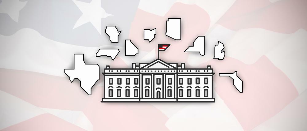 US-Wahl 2020 live: Die Swing-States sind entscheidend für Trump und Biden.