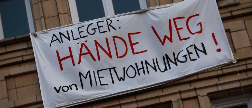 Häuserkampf in Berlin. Die Umwandlung in Eigentumswohnungen ist ein Grund für die Verdrängung auf dem Wohnungsmarkt.
