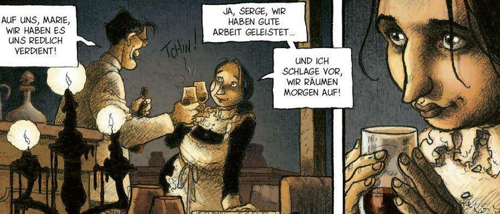 Vielsagende Blicke. Die Beziehung der Witwe Marie zu dem Neuankömmling Serge steht im Zentrum von „Das Nest“.