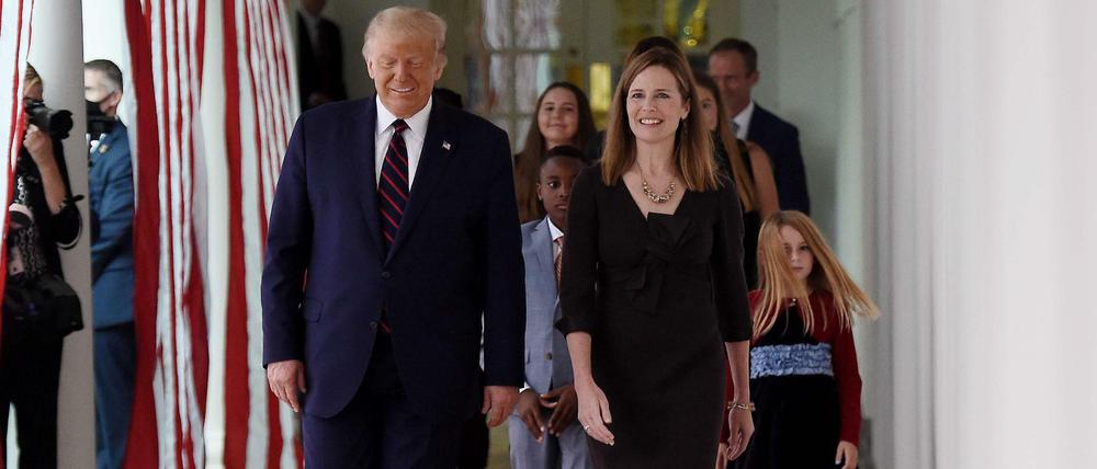 US-Präsident Donald Trump mit seiner Supreme-Court-Kandidatin Amy Coney Barrett.