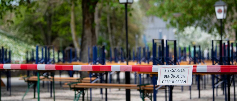 Geschlossen wegen Corona: Biergarten in München (Archivbild)