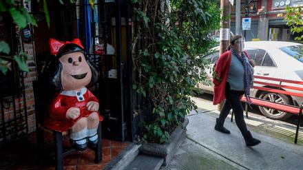 Weltweit beliebt. Eine Mafalda-Skulptur in Mexiko City. 