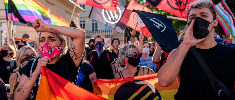 Proteste der Warschauer LGBT-Community im August.
