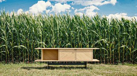 Taonslawe heißt das Sideboard von der Manufaktur Herr Lars. Es verbindet skandinavisches Wohngefühl mit industriellem Design. 