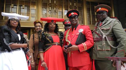Vertreter der afrikanischen Volksgruppen Herero und Nama klagten vergeblich in New York gegen die Bundesrepublik (Hier Archivbild von 2017) 