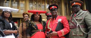 Vertreter der afrikanischen Volksgruppen Herero und Nama klagten vergeblich in New York gegen die Bundesrepublik (Hier Archivbild von 2017) 