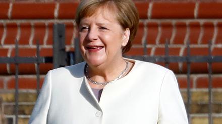 Bundeskanzlerin Angela Merkel (CDU) vor dem Festakt in Potsdam.