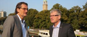 Henning Rußbült (l.) wollte Helmut Kleebank als Spandauer Bürgermeister beerben. Nun tritt er nicht an.