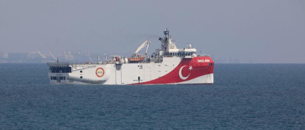 Das türkische Forschungsschiff Oruc Reis im Mittelmeer