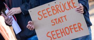 Seebrücke-Protest im September in Schwerin.