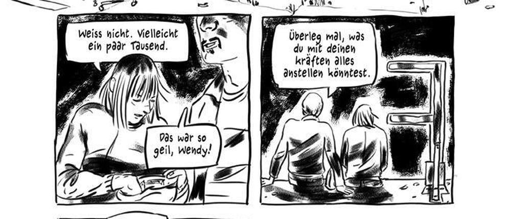 Plötzlich übermenschlich: Eine Seite aus „Freaks“.