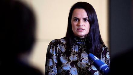 Zum Gespräch in Berlin: Swetlana Tichanowskaja. 