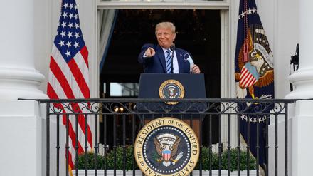 US-Präsident Donald Trump hat am Abend eine kurze Rede gehalten.