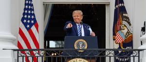 US-Präsident Donald Trump hat am Abend eine kurze Rede gehalten.