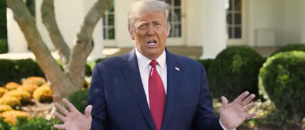 Videobotschaft aus dem Weißen Haus: US-Präsident Donald Trump