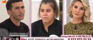 Das Ergebnis des DNA-Tests wird verkündet: „Wer ist der Vater des 9-monatigen Babys? Ist es Ehemann Ferdi? Oder ist es Nachbar Cengiz?“
