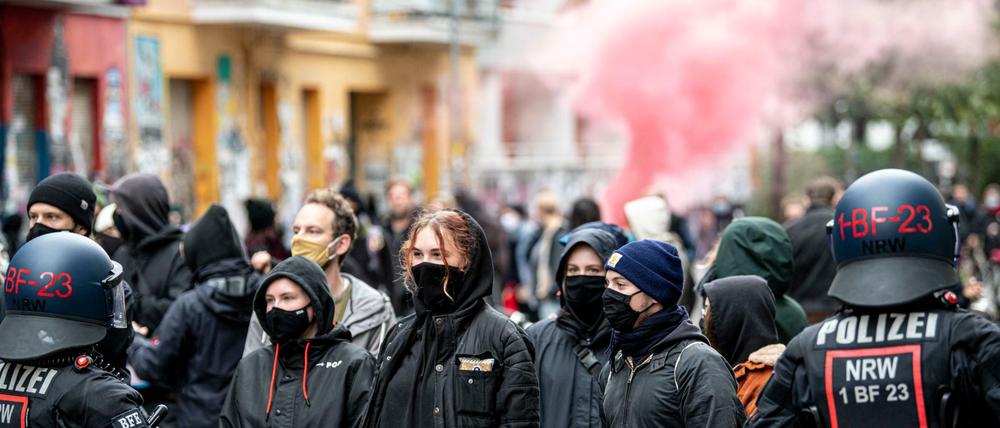 Die erwarteten Krawalle bei der Räumung des linken Hausprojekts blieben weitgehend aus.