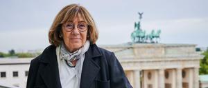 Auf der Terrasse der Akademie am Pariser Platz. Jeanine Meerapfel, Präsidentin der Akademie der Künste, hat ein Bündnis europäischer Akademien initiiert.,