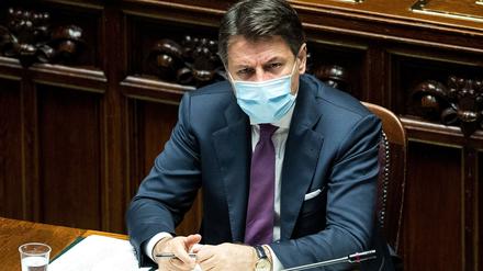 Italiens Premierminister Giuseppe Conte diese Woche auf der Regierungsbank in der Abgeordnetenkammer
