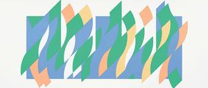 „Arcadia 1“ heißt die Wandmalerei, die 2007 entstand und für die Ausstellung noch einmal rekonstruiert wurde.