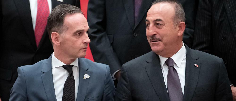 Kühle Stimmung: Außenminister Heiko Maas (l) und sein türkischer Amtskollege Mevlüt Cavusoglu (Archivbild)