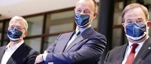 Die Kandidaten um den CDU-Vorsitz: Norbert Röttgen, Friedrich Merz und Armin Laschet.