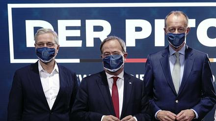 Norbert Röttgen, Armin Laschet und Friedrich Merz