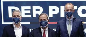 Norbert Röttgen, Armin Laschet und Friedrich Merz