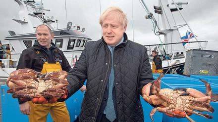 Schwerer Fang. Liegt zum EU-Gipfel kein Vertrag über die künftige Wirtschaftszusammenarbeit vor, sagt Boris Johnson, müsse man ohne Deal auseinandergehen.