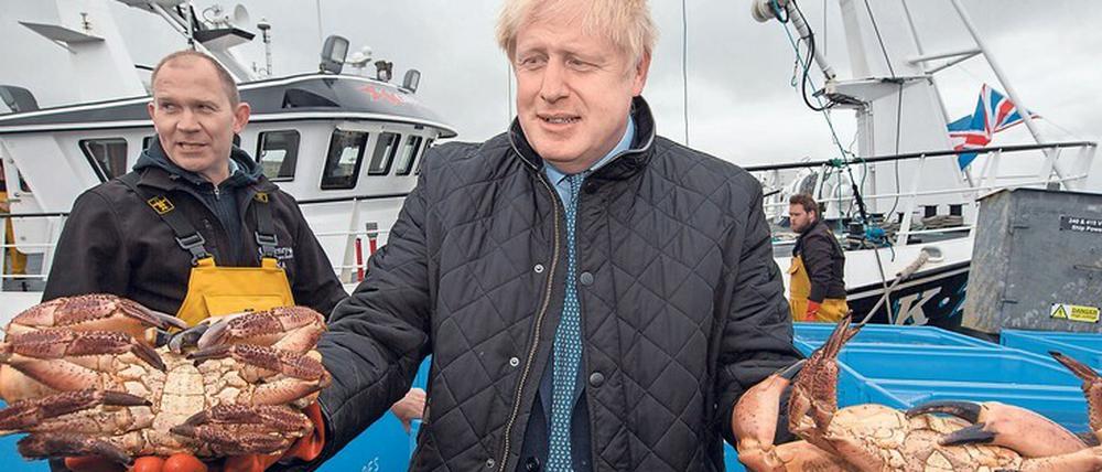Schwerer Fang. Liegt zum EU-Gipfel kein Vertrag über die künftige Wirtschaftszusammenarbeit vor, sagt Boris Johnson, müsse man ohne Deal auseinandergehen.