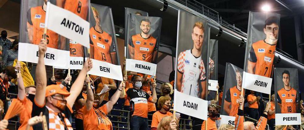 Die Fans im Volleys-Block machten ordentlich Stimmung.