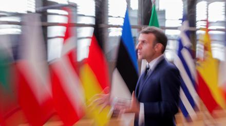 Frankreichs Präsident Emmanuel Macron am Donnerstag beim EU-Gipfel.