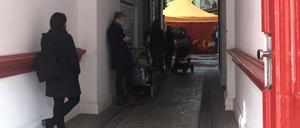 Die Corona-Teststelle in der Eberswalder Straße.