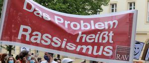 Demonstration zum Gedenken der Opfer von Hanau.