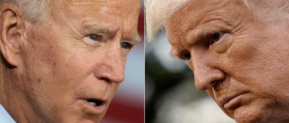 Der US-Präsident Donald Trump und sein Herausforderer Joe Biden.