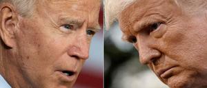 Der US-Präsident Donald Trump und sein Herausforderer Joe Biden.