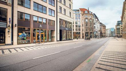 Menschenleer wirkte die Hamburger Innenstadt während des Lockdowns. Die Stadtzentren sollen am Leben gehalten werden.