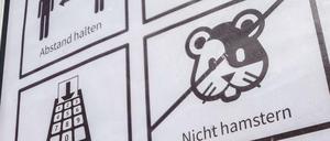 Bitte nicht hamstern. Verhaltensregeln für den Einkauf.